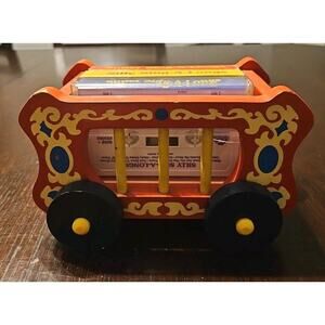 Great American Audio Silly Sing-A-Long Vintage Books Cassette Wood Circus Train